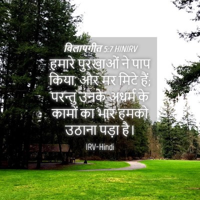 Picture 04 - विलापगीत 5:7 HINIRV - हमारे पुरखाओं ने - Bible Verse Picture