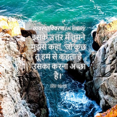 Picture 04 - व्यवस्थाविवरण 1:14 HINIRV - इसके उत्तर में - Bible Verse Picture