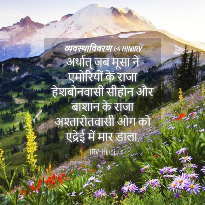 Picture 04 - व्यवस्थाविवरण 1:4 HINIRV - अर्थात् जब मूसा ने - Bible Verse Picture