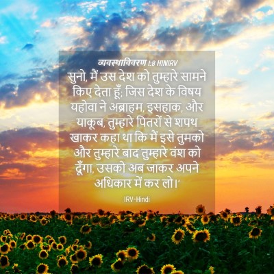 Picture 04 - व्यवस्थाविवरण 1:8 HINIRV - सुनो, मैं उस देश को - Bible Verse Picture