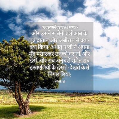 Picture 04 - व्यवस्थाविवरण 11:6 HINIRV - औैर उसने रूबेनी - Bible Verse Picture