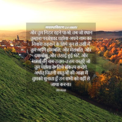 Picture 04 - व्यवस्थाविवरण 12:11 HINIRV - और तुम निडर रहने - Bible Verse Picture