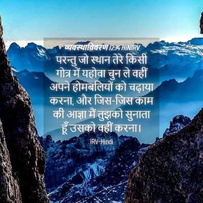Picture 04 - व्यवस्थाविवरण 12:14 HINIRV - परन्तु जो स्थान - Bible Verse Picture