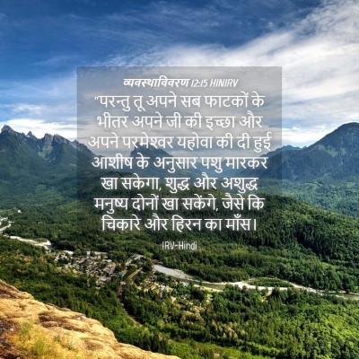 Picture 04 - व्यवस्थाविवरण 12:15 HINIRV - “परन्तु तू अपने सब - Bible Verse Picture