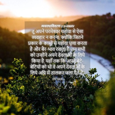 Picture 04 - व्यवस्थाविवरण 12:31 HINIRV - तू अपने परमेश्‍वर - Bible Verse Picture
