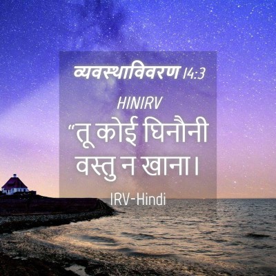 Picture 04 - व्यवस्थाविवरण 14:3 HINIRV - “तू कोई घिनौनी - Bible Verse Picture