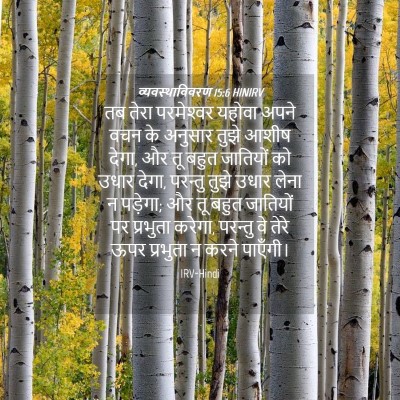 Picture 04 - व्यवस्थाविवरण 15:6 HINIRV - तब तेरा परमेश्‍वर - Bible Verse Picture