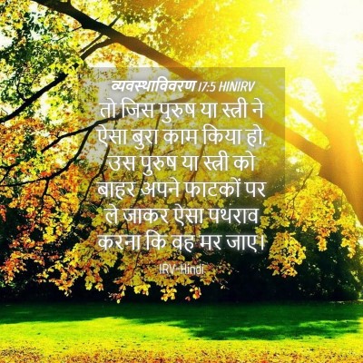 Picture 04 - व्यवस्थाविवरण 17:5 HINIRV - तो जिस पुरुष या - Bible Verse Picture