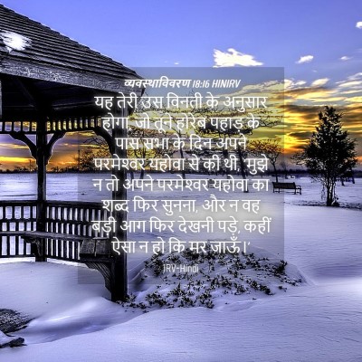 Picture 04 - व्यवस्थाविवरण 18:16 HINIRV - यह तेरी उस विनती के - Bible Verse Picture