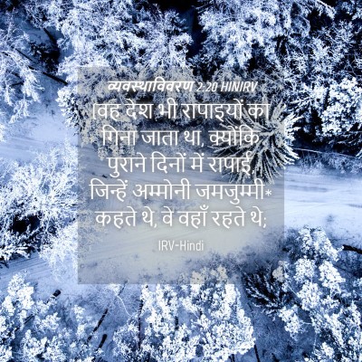 Picture 04 - व्यवस्थाविवरण 2:20 HINIRV - (वह देश भी रापाइयों - Bible Verse Picture
