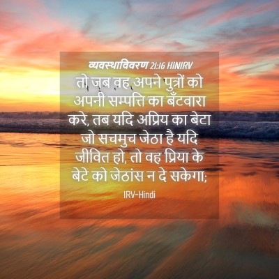 Picture 04 - व्यवस्थाविवरण 21:16 HINIRV - तो जब वह अपने - Bible Verse Picture