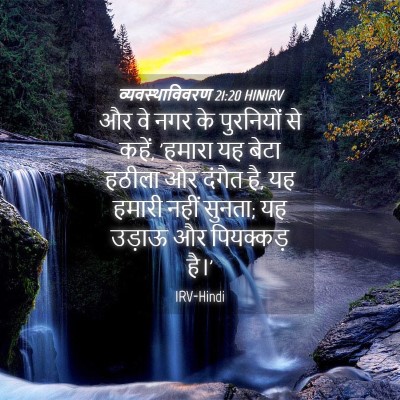 Picture 04 - व्यवस्थाविवरण 21:20 HINIRV - और वे नगर के - Bible Verse Picture