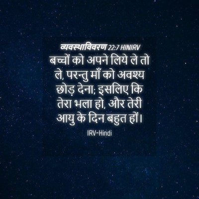 Picture 04 - व्यवस्थाविवरण 22:7 HINIRV - बच्चों को अपने - Bible Verse Picture