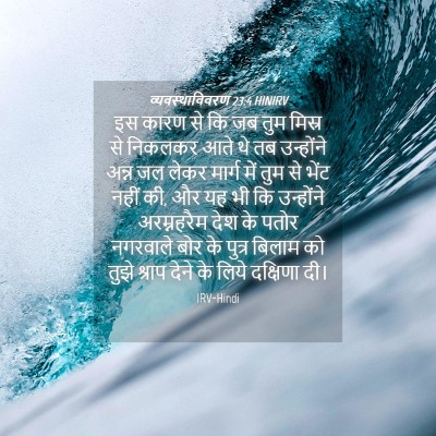 Picture 04 - व्यवस्थाविवरण 23:4 HINIRV - इस कारण से कि जब - Bible Verse Picture
