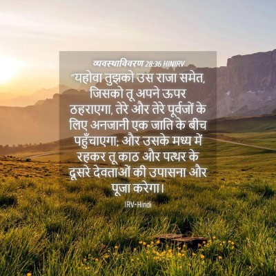 Picture 04 - व्यवस्थाविवरण 28:36 HINIRV - “यहोवा तुझको उस - Bible Verse Picture