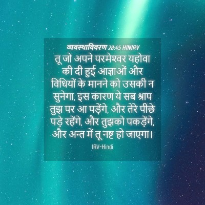 Picture 04 - व्यवस्थाविवरण 28:45 HINIRV - तू जो अपने - Bible Verse Picture