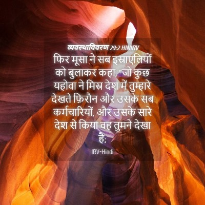 Picture 04 - व्यवस्थाविवरण 29:2 HINIRV - फिर मूसा ने सब - Bible Verse Picture