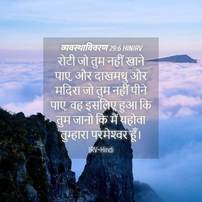Picture 04 - व्यवस्थाविवरण 29:6 HINIRV - रोटी जो तुम नहीं - Bible Verse Picture
