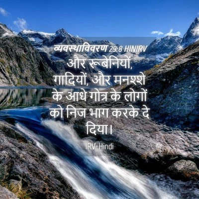 Picture 04 - व्यवस्थाविवरण 29:8 HINIRV - और रूबेनियों, - Bible Verse Picture