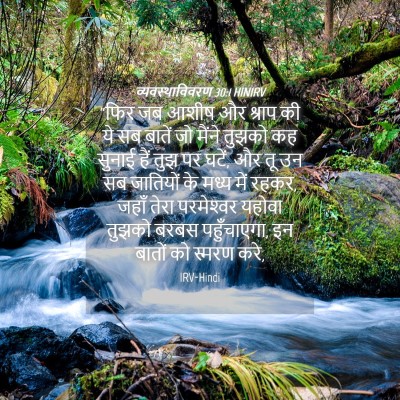 Picture 04 - व्यवस्थाविवरण 30:1 HINIRV - “फिर जब आशीष और - Bible Verse Picture