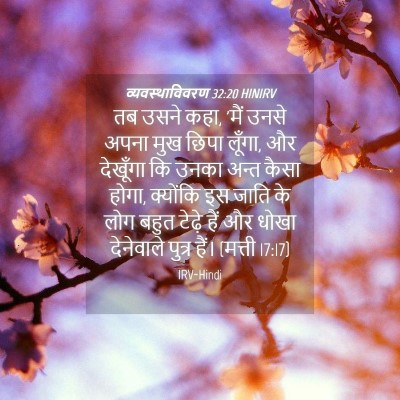 Picture 04 - व्यवस्थाविवरण 32:20 HINIRV - तब उसने कहा, 'मैं - Bible Verse Picture