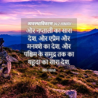 Picture 04 - व्यवस्थाविवरण 34:2 HINIRV - और नप्ताली का सारा - Bible Verse Picture