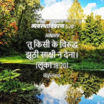 Picture 04 - व्यवस्थाविवरण 5:20 HINIRV - 'तू किसी के विरुद्ध - Bible Verse Picture