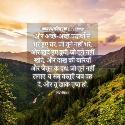Picture 04 - व्यवस्थाविवरण 6:11 HINIRV - और अच्छे-अच्छे - Bible Verse Picture