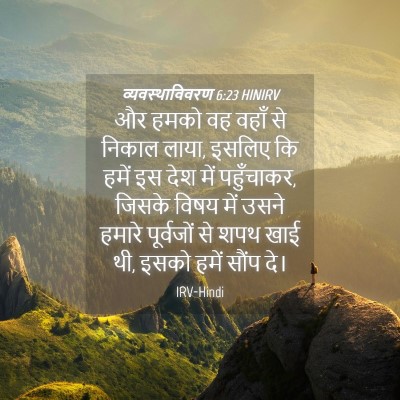 Picture 04 - व्यवस्थाविवरण 6:23 HINIRV - और हमको वह वहाँ से - Bible Verse Picture