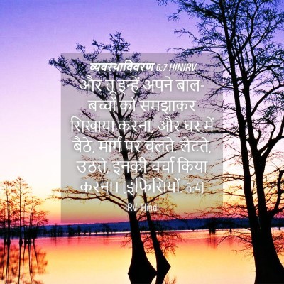Picture 04 - व्यवस्थाविवरण 6:7 HINIRV - और तू इन्हें अपने - Bible Verse Picture