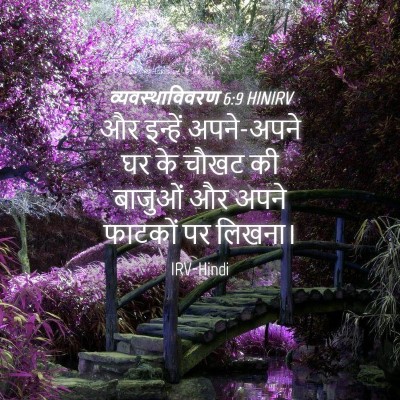 Picture 04 - व्यवस्थाविवरण 6:9 HINIRV - और इन्हें - Bible Verse Picture