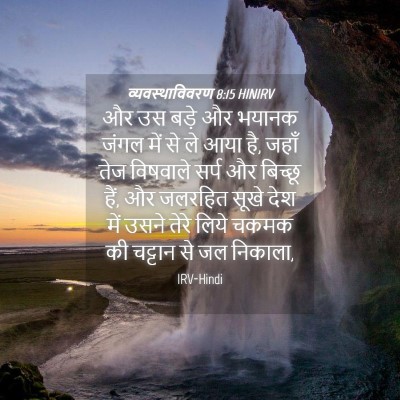 Picture 04 - व्यवस्थाविवरण 8:15 HINIRV - और उस बड़े और भयानक - Bible Verse Picture