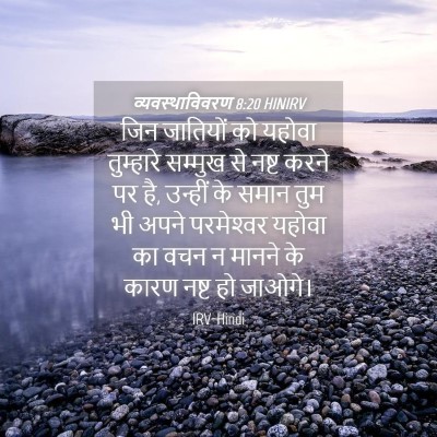 Picture 04 - व्यवस्थाविवरण 8:20 HINIRV - जिन जातियों को - Bible Verse Picture