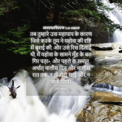 Picture 04 - व्यवस्थाविवरण 9:18 HINIRV - तब तुम्हारे उस - Bible Verse Picture