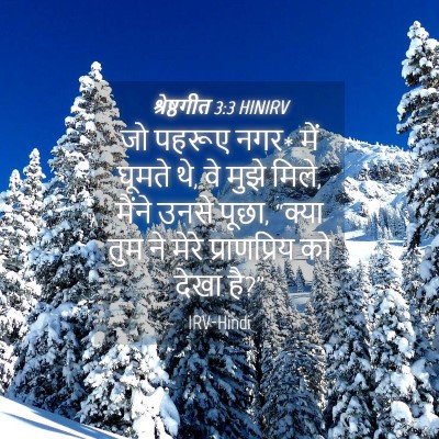 Picture 04 - श्रेष्ठगीत 3:3 HINIRV - जो पहरूए नगर* में - Bible Verse Picture