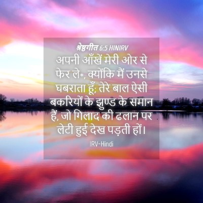 Picture 04 - श्रेष्ठगीत 6:5 HINIRV - अपनी आँखें मेरी ओर - Bible Verse Picture