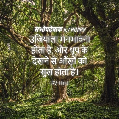 Picture 04 - सभोपदेशक 11:7 HINIRV - उजियाला मनभावना - Bible Verse Picture