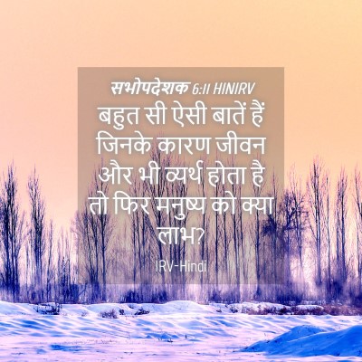 Picture 04 - सभोपदेशक 6:11 HINIRV - बहुत सी ऐसी बातें - Bible Verse Picture