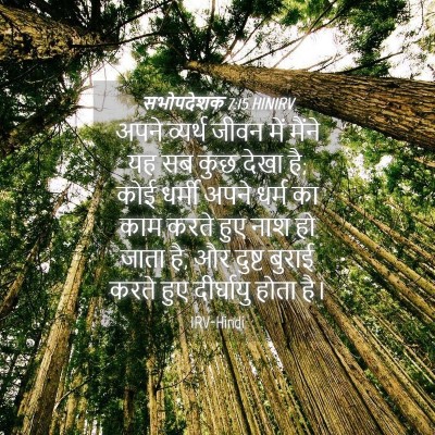 Picture 04 - सभोपदेशक 7:15 HINIRV - अपने व्यर्थ जीवन - Bible Verse Picture