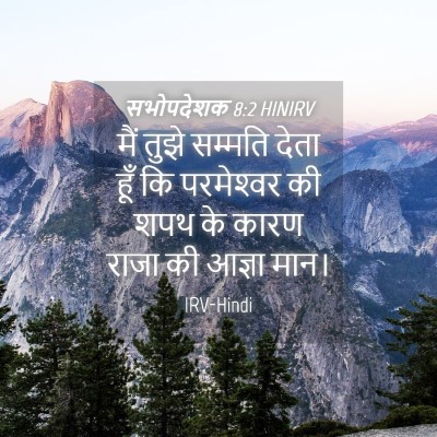 Picture 04 - सभोपदेशक 8:2 HINIRV - मैं तुझे सम्मति - Bible Verse Picture