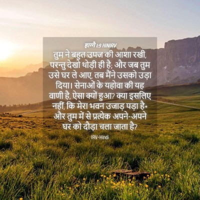 Picture 04 - हाग्गै 1:9 HINIRV - तुम ने बहुत उपज की - Bible Verse Picture
