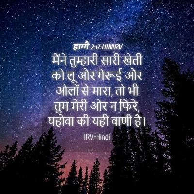 Picture 04 - हाग्गै 2:17 HINIRV - मैंने तुम्हारी - Bible Verse Picture