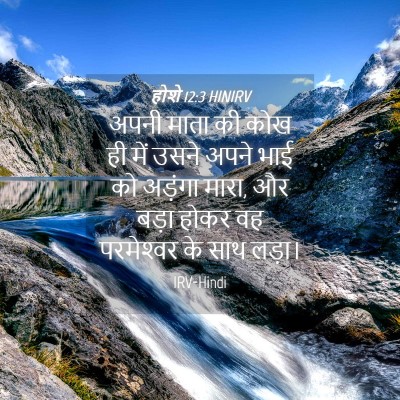 Picture 04 - होशे 12:3 HINIRV - अपनी माता की कोख ही - Bible Verse Picture