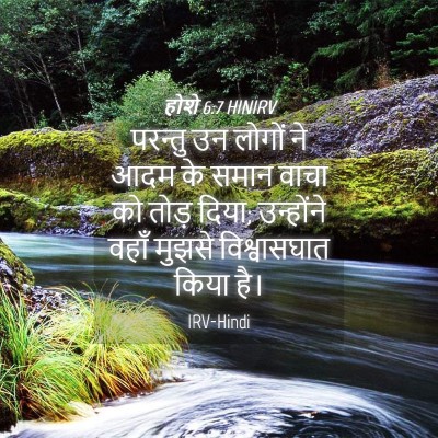 Picture 04 - होशे 6:7 HINIRV - परन्तु उन लोगों ने - Bible Verse Picture