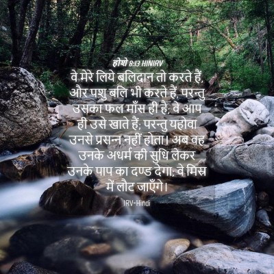 Picture 04 - होशे 8:13 HINIRV - वे मेरे लिये - Bible Verse Picture