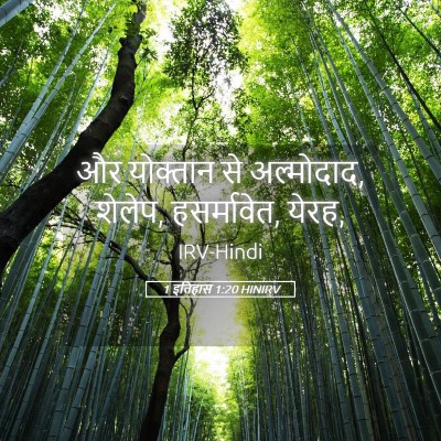 Picture 05 - 1 इतिहास 1:20 HINIRV - और योक्तान से - Bible Verse Picture