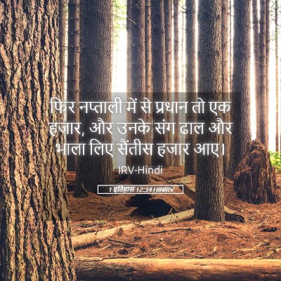 Picture 05 - 1 इतिहास 12:34 HINIRV - फिर नप्ताली में से - Bible Verse Picture
