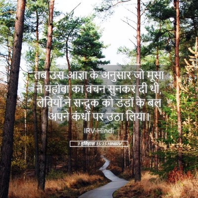 Picture 05 - 1 इतिहास 15:15 HINIRV - तब उस आज्ञा के - Bible Verse Picture