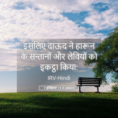Picture 05 - 1 इतिहास 15:4 HINIRV - इसलिए दाऊद ने - Bible Verse Picture