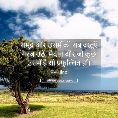 Picture 05 - 1 इतिहास 16:32 HINIRV - समुद्र और उसमें की - Bible Verse Picture